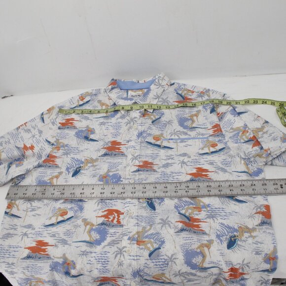 Tommy Bahama Hawaiian Shirt Mens XL surf board Short Sleeve Surfers Print camp - Picture 11 of 11